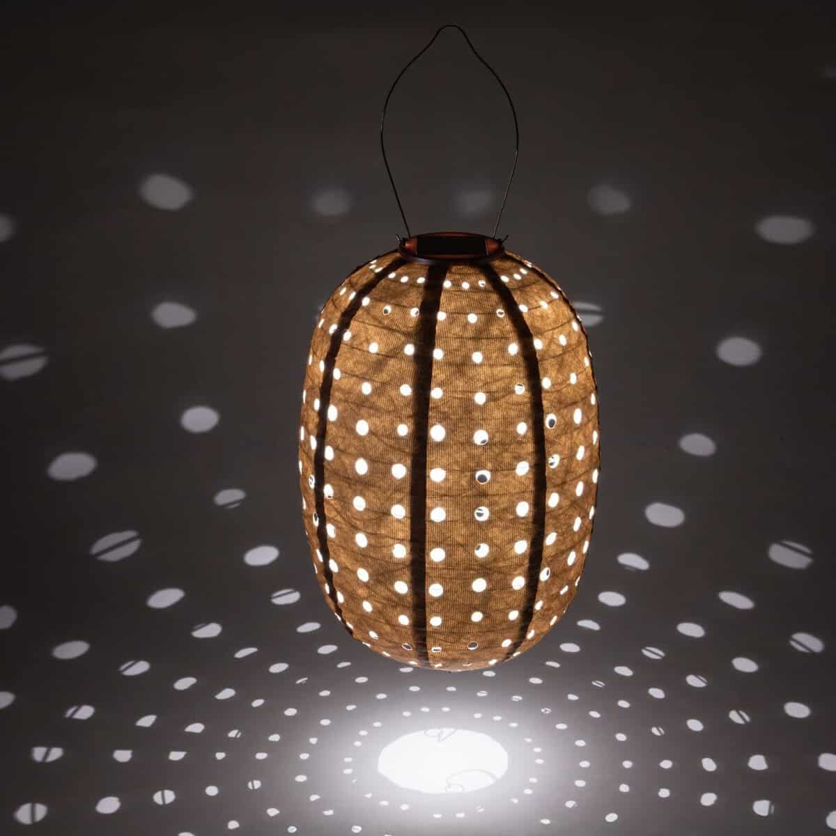 Soji Stella - Barrel Swiss Dot - 14" Solar Lantern