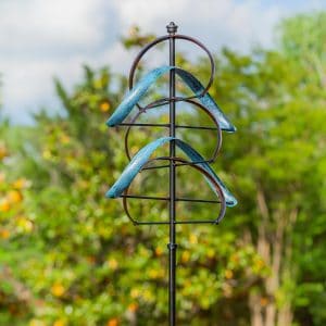 Towering Semicircle Metal Wind Spinner, 80" H
