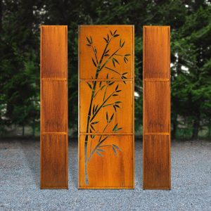Bamboo Privacy Screen Large Metal Garden Panels PS501