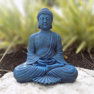 Blue Meditation Buddha Concrete Statue - Healing and Calming - Home/Garden Decor, Garden Buddha, Cement Buddha, Concrete Buddha, Zen Garden