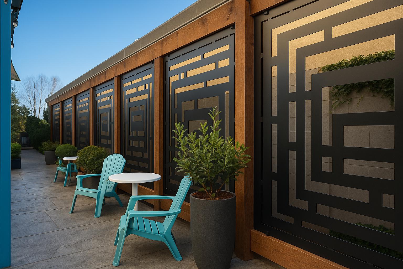 Custom Metal Privacy Screen: Corten Steel Outdoor Panel, Made in USA