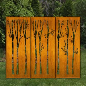 Elegant Large Metal Garden Sculpture: Privacy Screen & Outdoor Decor for Yards, Fences, and Patios