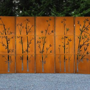 Expandable Bamboo Metal Panels Outdoor Privacy Fencing Screens PS535