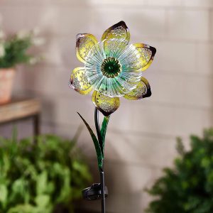 Fiber Optic Solar Flower Garden Stake