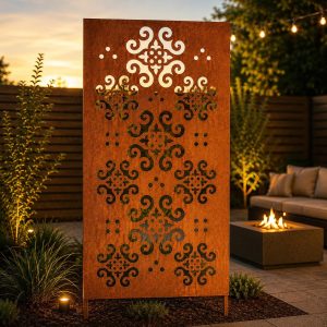 Outdoor Metal Privacy Screen Custom Steel Panel for Patio, Deck & Backyard