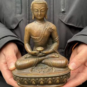 Tibetan Copper buddha Statue Home Decor,Outdoor for Zen Decor Buda Indoor Gift for Relaxation Meditation or Shrine Feng shui ornament