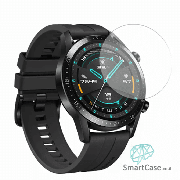 מגן מסך זכוכית לשעון יד חכם מדגם: Huawei Watch GT2 46MM
