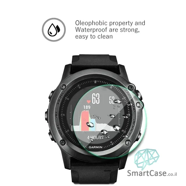 מגן מסך זכוכית לשעון יד חכם מדגם: Garmin Fenix 5