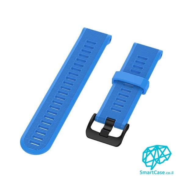 רצועת סיליקון 22 מ"מ בצבע Blue עם אבזם לשעוני גרמין פניקס Fenix 5 6 6 Pro