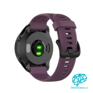 רצועת סיליקון 22 מ"מ בצבע Dark purple עם אבזם לשעוני גרמין פניקס Fenix 5 6 6 Pro