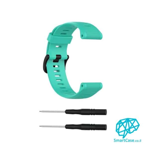 רצועת סיליקון 22 מ"מ בצבע Lake blue עם אבזם לשעוני גרמין פניקס Fenix 5 6 6 Pro
