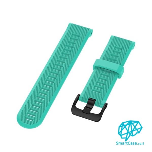 רצועת סיליקון 22 מ"מ בצבע Lake blue עם אבזם לשעוני גרמין פניקס Fenix 5 6 6 Pro