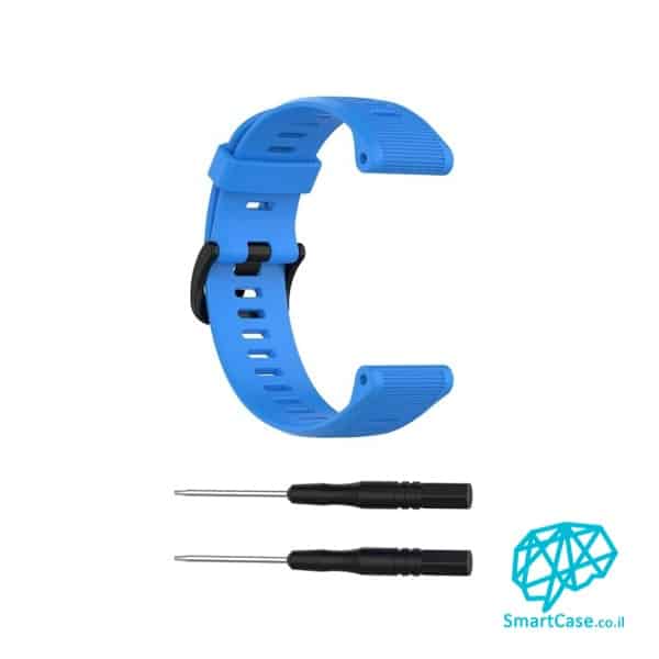 רצועת סיליקון 22 מ"מ בצבע Blue עם אבזם לשעוני גרמין פניקס Fenix 5 6 6 Pro