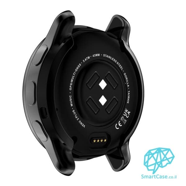 כיסוי היקפי מלא מסיליקון Black שעון גרמין Garmin Venu 2 Plus