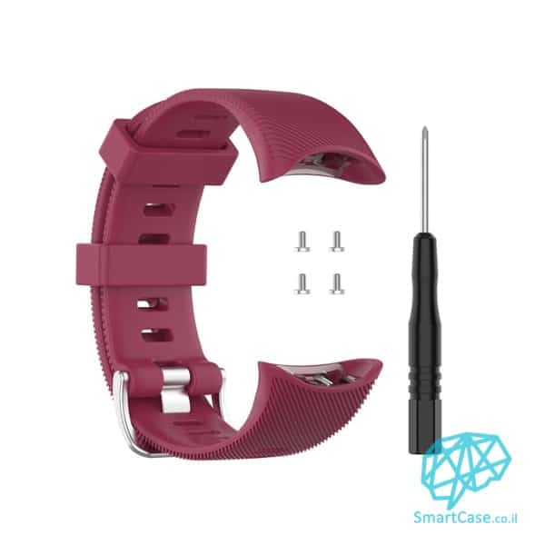 רצועת סיליקון לשעוני Garmin Forerunner 45/45S בצבע Wine red