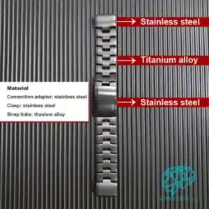 רצועת Titanium alloy 22mm בצבע כסוף לשעוני גרמין פניקס Fenix 5 \6 \7
