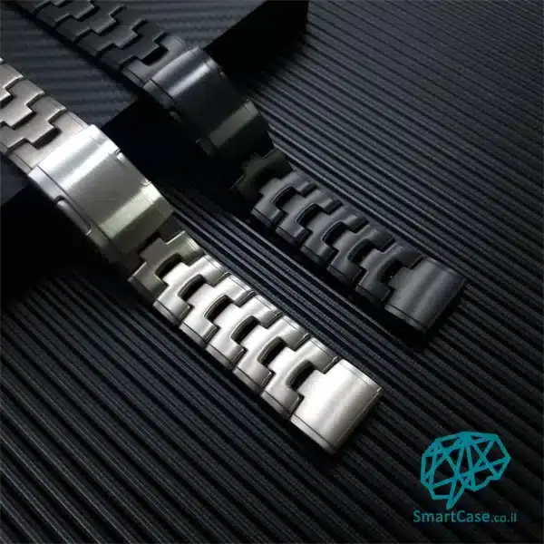 רצועת Titanium alloy 22mm בצבע כסוף לשעוני גרמין פניקס Fenix 5 \6 \7