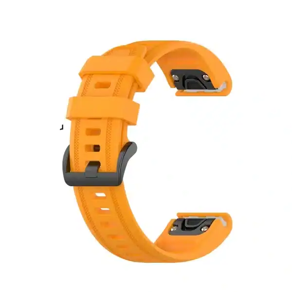 רצועת סיליקון לשעוני גרמין פניקס Fenix 5s 6s 7s 20mm Amber yellow