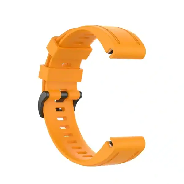 רצועת סיליקון לשעוני גרמין פניקס Fenix 5s 6s 7s 20mm Amber yellow