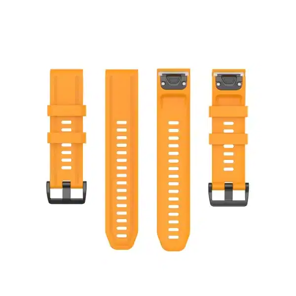 רצועת סיליקון לשעוני גרמין פניקס Fenix 5s 6s 7s 20mm Amber yellow