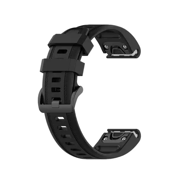 רצועת סיליקון לשעוני גרמין פניקס Fenix 5s 6s 7s 20mm מ"מ בצבע Black
