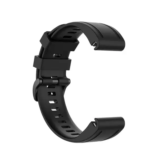 רצועת סיליקון לשעוני גרמין פניקס Fenix 5s 6s 7s 20mm מ"מ בצבע Black