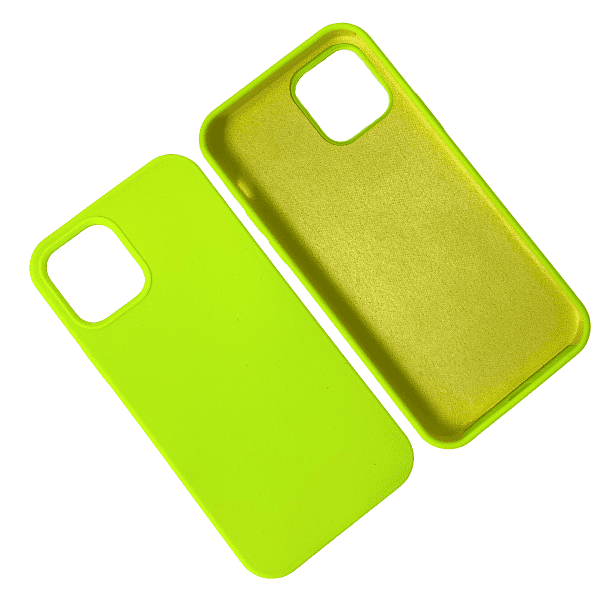 כיסוי לאייפון 11/12/13 סיליקון עם מגע קטיפה Green #14