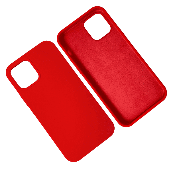 כיסוי לאייפון 11/12/13 סיליקון עם מגע קטיפה Red #19