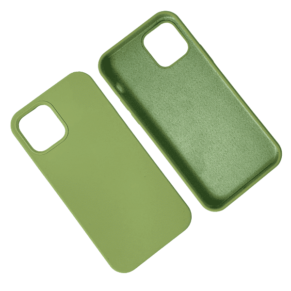כיסוי לאייפון 11/12/13 סיליקון עם מגע קטיפה Mint Green #5