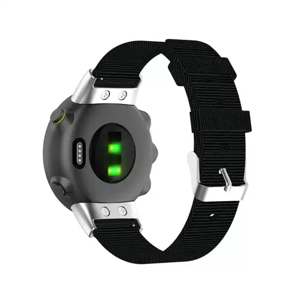 רצועת בד קנבס לשעוני Garmin Forerunner 45/45S בצבע Black
