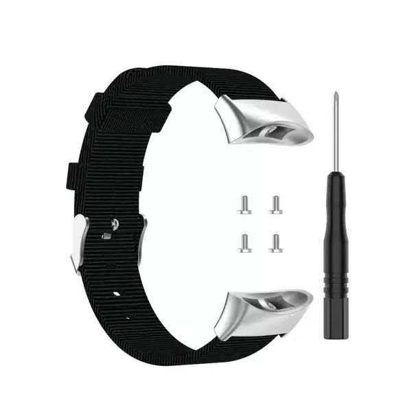 רצועת בד קנבס לשעוני Garmin Forerunner 45/45S בצבע Black