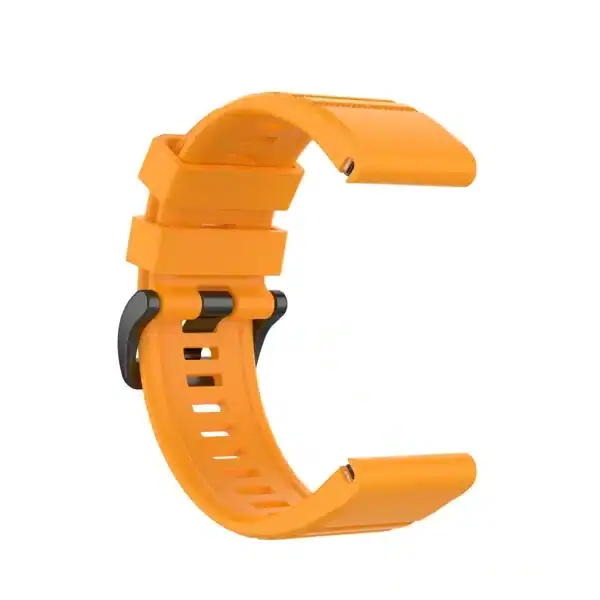 רצועת סיליקון לשעוני גרמין פניקס Garmin Fenix 5 6 7 Amber yellow 22mm