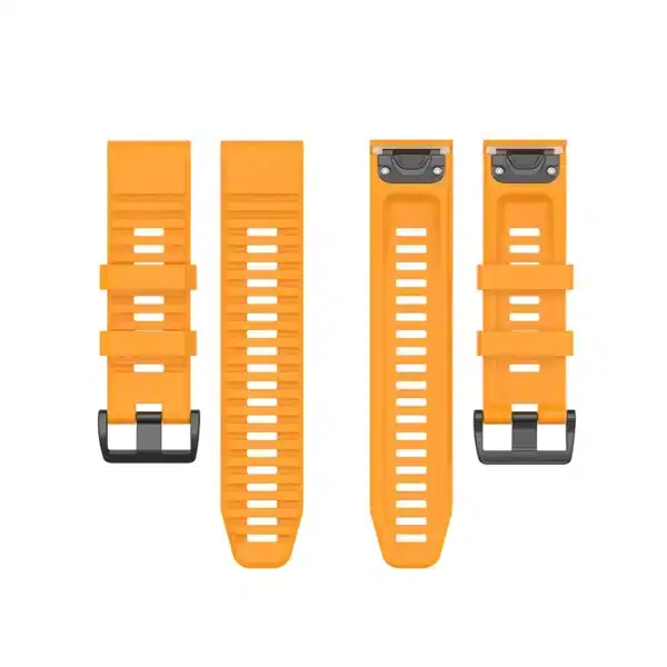 רצועת סיליקון לשעוני גרמין פניקס Garmin Fenix 5 6 7 Amber yellow 22mm
