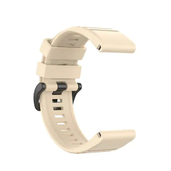 רצועת סיליקון לשעוני גרמין פניקס Garmin Fenix 5 6 7 Beige 22mm
