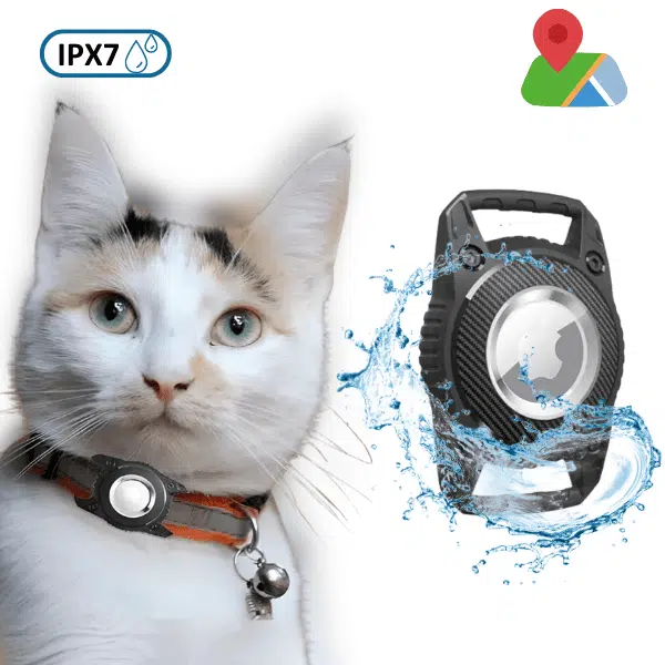 כיסוי איירטאג לקולר חתול או רצועה נגד מים IPX7 איירטאג AirTag מעקב ואיתור החתול