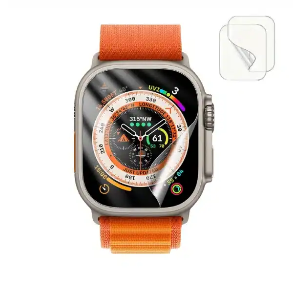 מגן מסך TPU ל- Apple Watch 49mm שקוף סט 2 יחידות