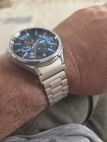 רצועת ברזל חוליות OneClick בצבע Starlight לגלקסי ווטש 4/5/6/7 photo review