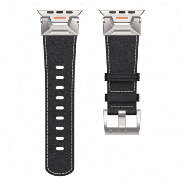 רצועה לאפל ווטש 42/44/45/49mm עור סגנון space שחור