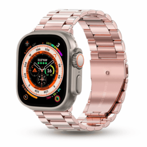 רצועה לאפל ווטש 42/44/45/49mm ברזל חוליות Pink