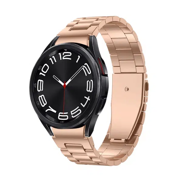 רצועת ברזל חוליות OneClick בצבע Rose Gold לגלקסי ווטש 4/5/6