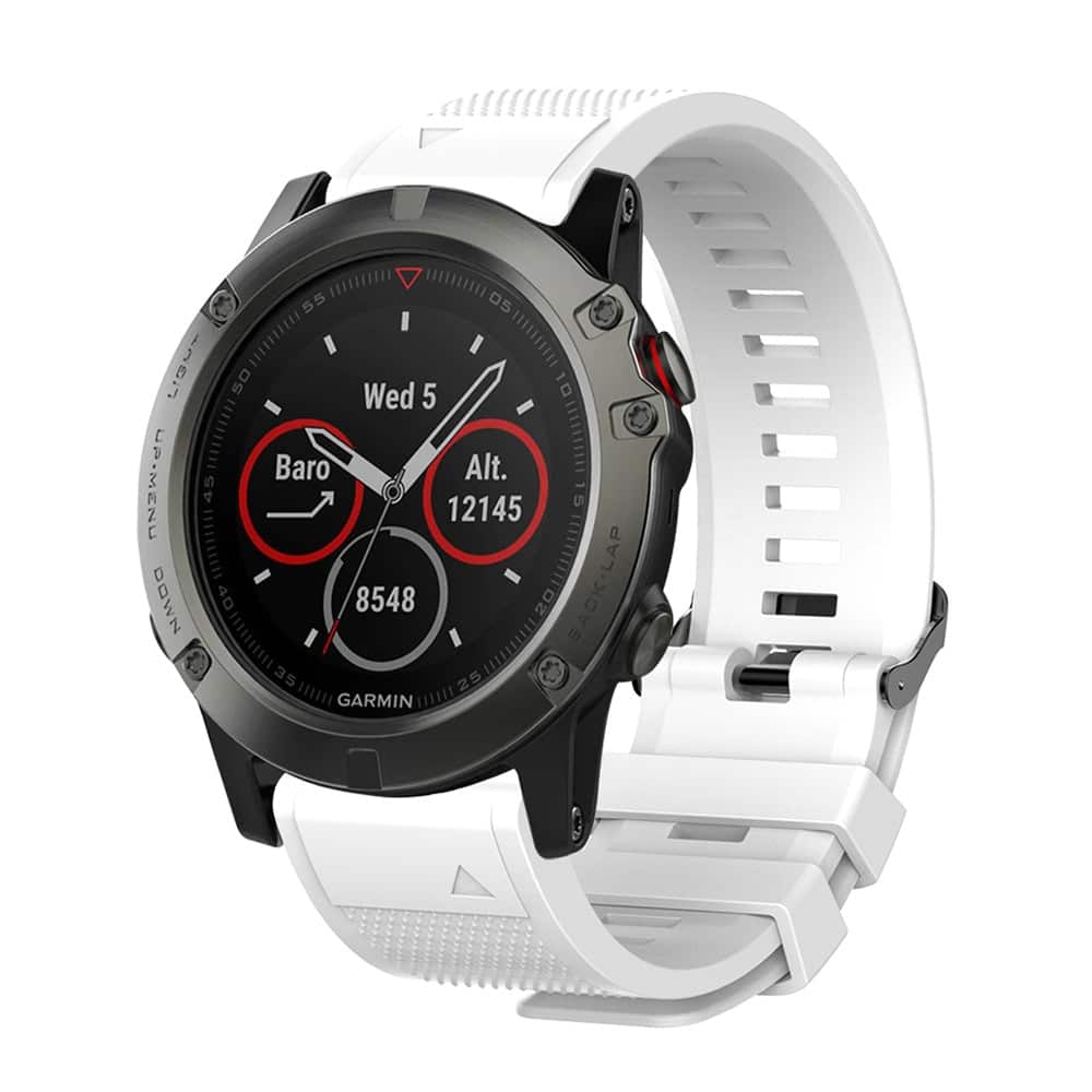 רצועת סיליקון איכותית QuickFit 22MM לשעוני גרמין #6 White
