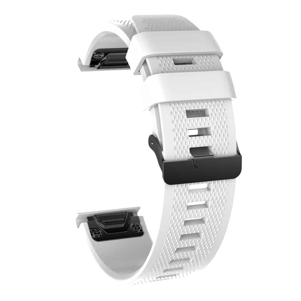 רצועת סיליקון איכותית QuickFit 22MM לשעוני גרמין #6 White
