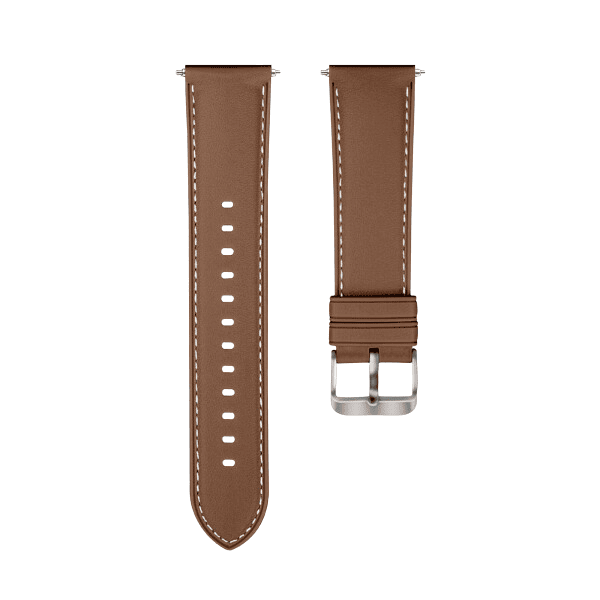 רצועה סיליקון Quick Release 22mm דמוי עור Brown