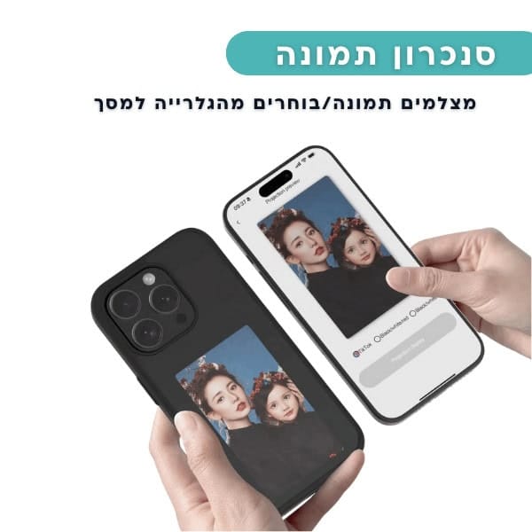 כיסוי חכם לאייפון iPhone 15 pro Max תמונה דיגטלית מתחלפת NFC
