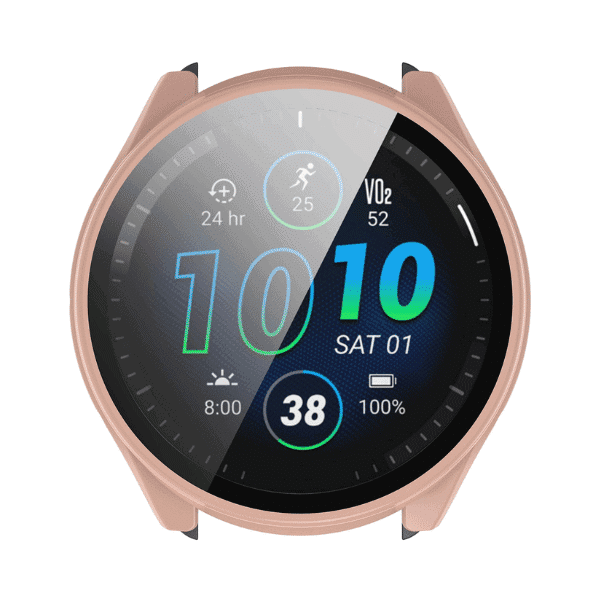 כיסוי היקפי מלא זכוכית Pink גרמין פוראנר 965 Garmin forerunner