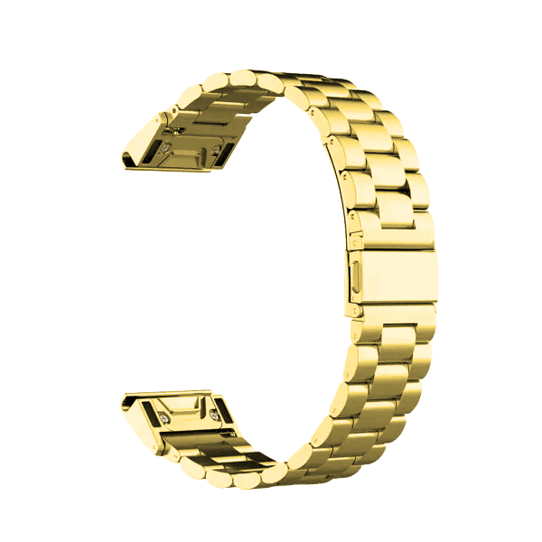 רצועת ברזל חוליות Garmin Fenix QUICKFIT 22MM בצבע Gold