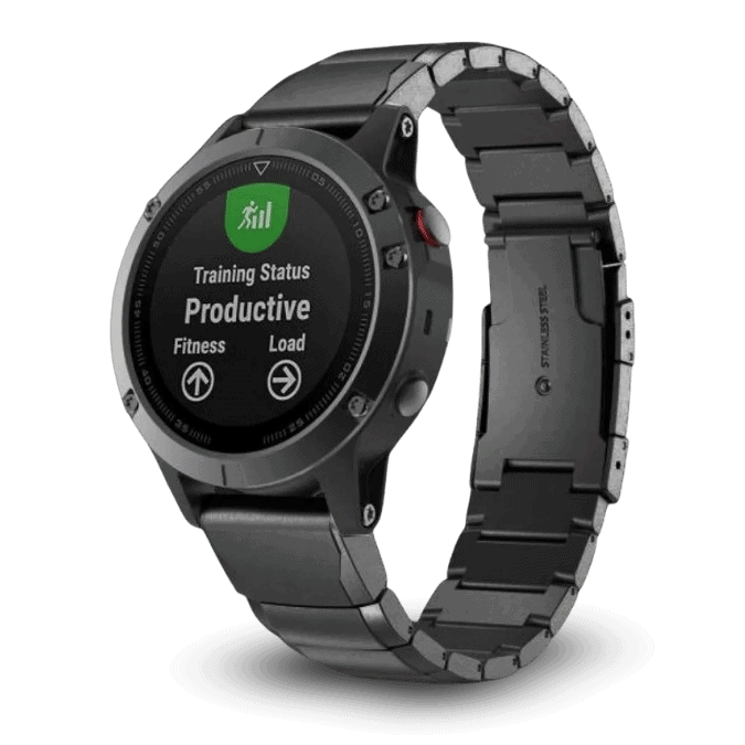 שעון חכם עם רצועת טיטניום QuickFit 26mm לשעוני גרמין, עמידות וקלאסה, מתאים לפעילות ספורטיבית ואופנתית, קל להחלפה ומושלם לשעוני גרמין.
