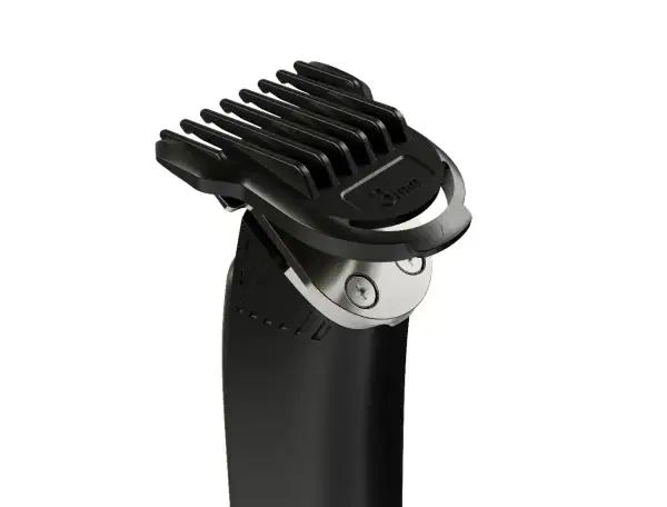 מכונת תספורת רב-תכליתית Green Lion Trim Core עם ראשים נשלפים לזקן, ראש לשיער, ראש לראש ולנשך, עיצוב נוח לשימוש ביתי ומקצועי.