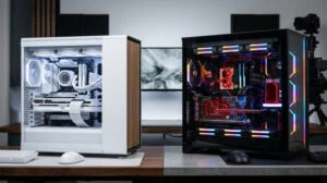 מחשב גיימינג מתקדם עם תאורה RGB ומערכת קירור נוזלית, מוכן למשחקים כבדים וחוויית גיימינג מושלמת.