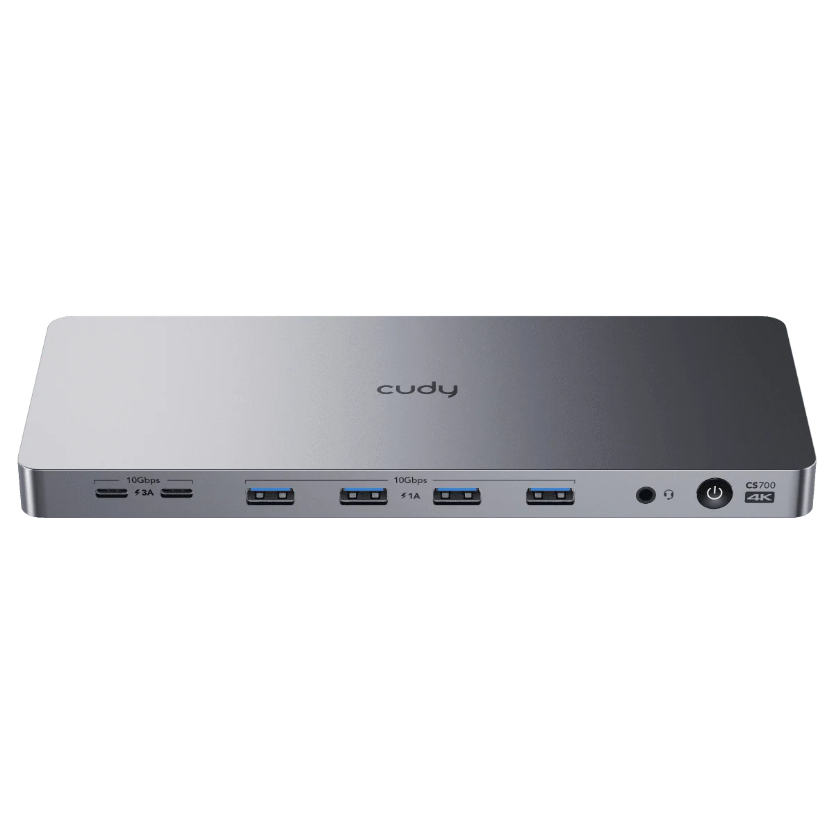 תחנת עגינה Cudy CS700 עם יציאות USB-C ו-HDMI, תומכת ב-4K ו-PD 100W לחיבור למחשב ומקבוק.